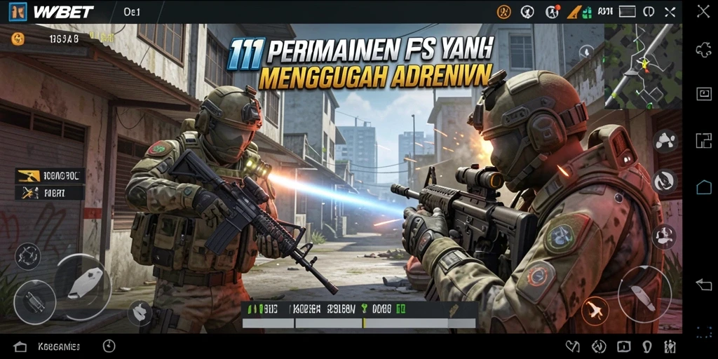 Screenshot gameplay <strong>11WBET</strong> menampilkan aksi tembak-menembak yang mendebarkan.