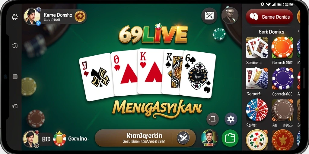 Screenshot gameplay Domino yang seru dan interaktif di 69LIVE.