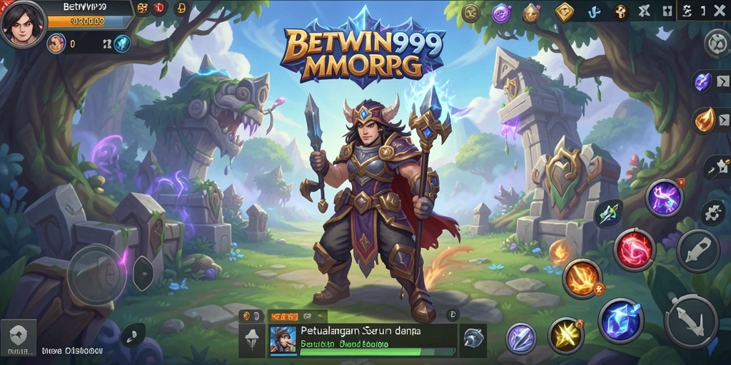 Tampilan aksi seru dari gameplay BETWIN999 dalam dunia MMORPG.