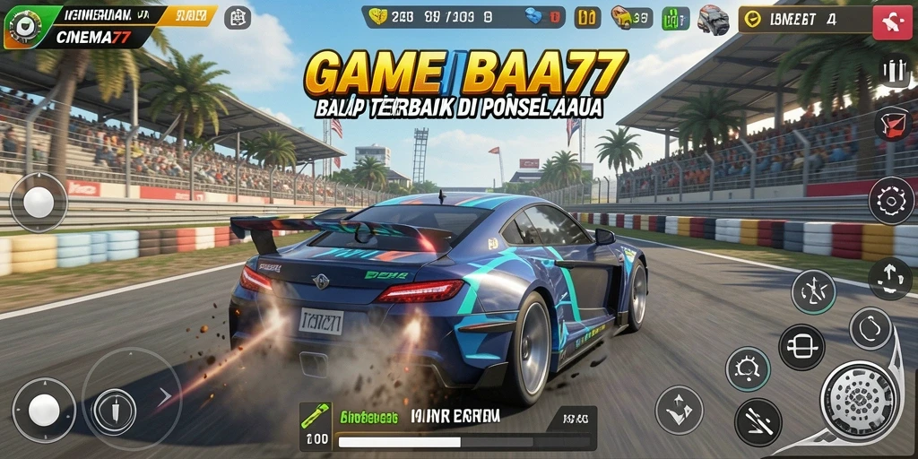 Tampilan luar biasa CINEMA77 dalam gameplay balap yang seru.
