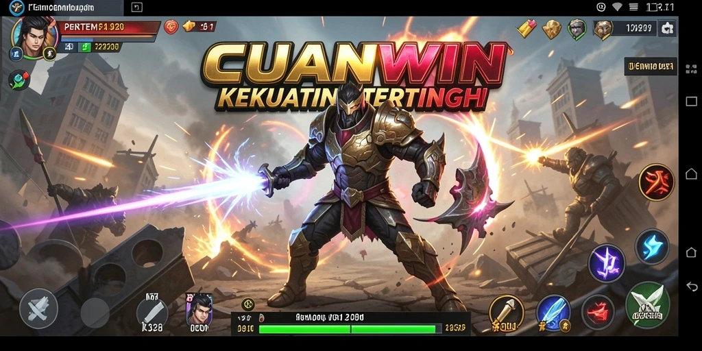 Tampilan seru dari gameplay Fighting dalam CUANWIN