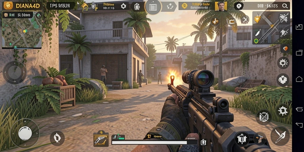 Tampilan gameplay seru dari DIANA4D dalam mode TPS.