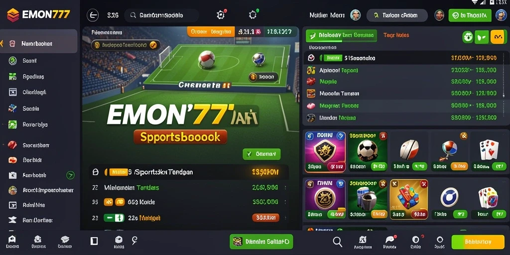 Screenshot utama EMON777 menampilkan pengalaman taruhan olahraga yang seru.