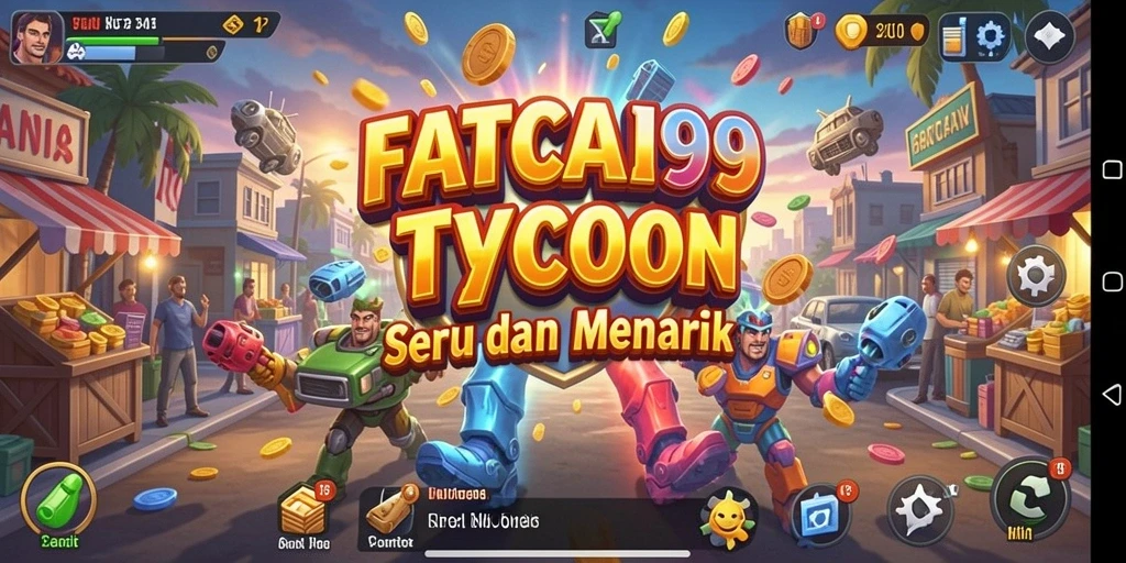 Tampilan utama gameplay FATCAI99 yang menunjukkan keseruan menjadi tycoon.