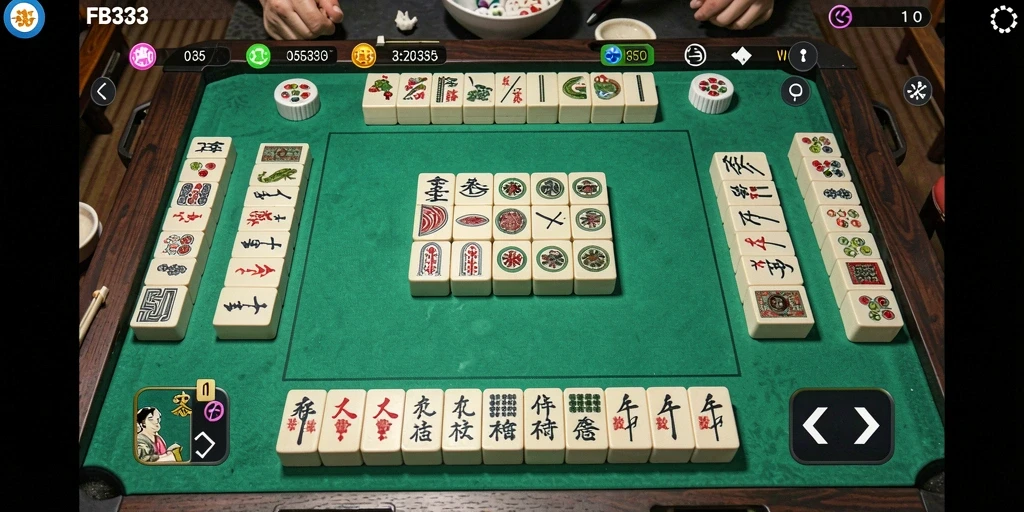 Screenshot utama FB333 menampilkan gameplay Mahjong yang mendebarkan.