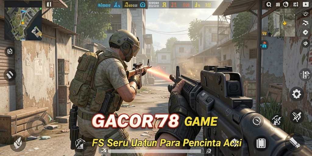 Tampilan gameplay GACOR78 menampilkan aksi tembak-menembak yang intens dan menarik.