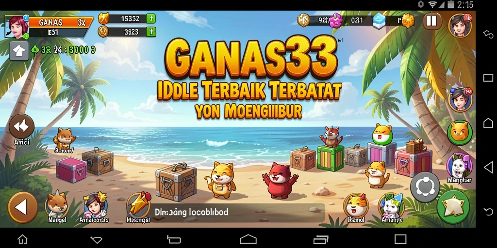 Tampilan gameplay <strong>GANAS33</strong> yang menarik dan menghibur saat bermain Idle.