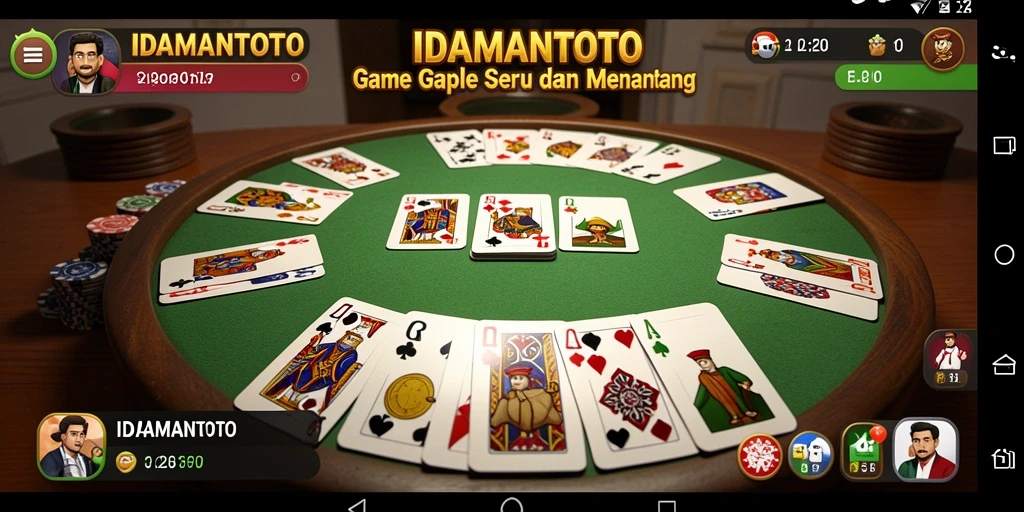 Tampilan gameplay seru saat bermain Gaple di IDAMANTOTO.