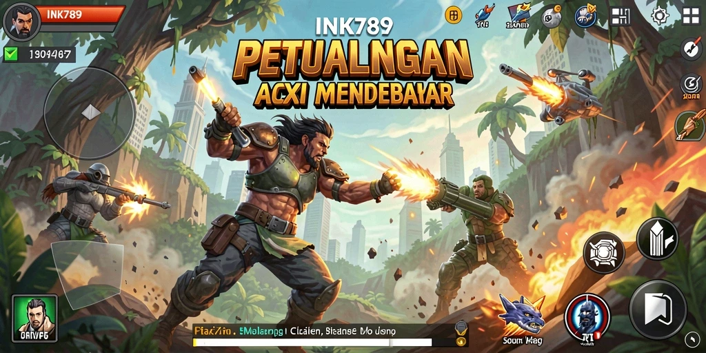 Tampilan gameplay mendebarkan dari INK789 dengan aksi cepat.