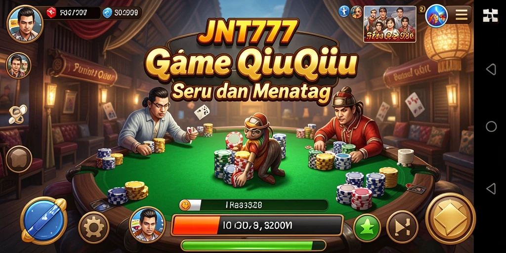 Tampilan gameplay seru di JNT777 saat bermain QiuQiu.