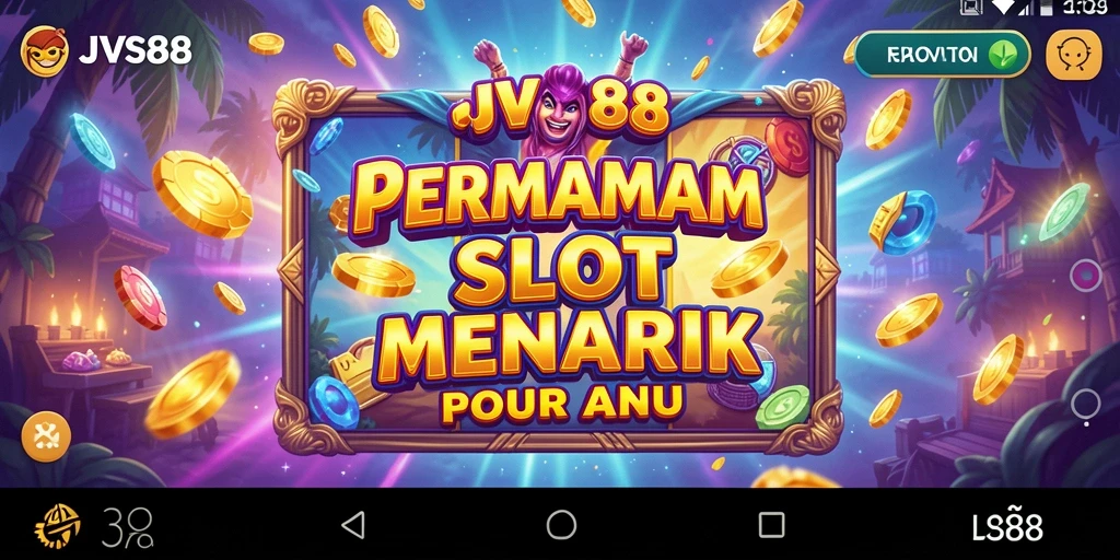 Tampilan gameplay JVS88 dengan simbol slot menarik dan antarmuka yang mudah digunakan.