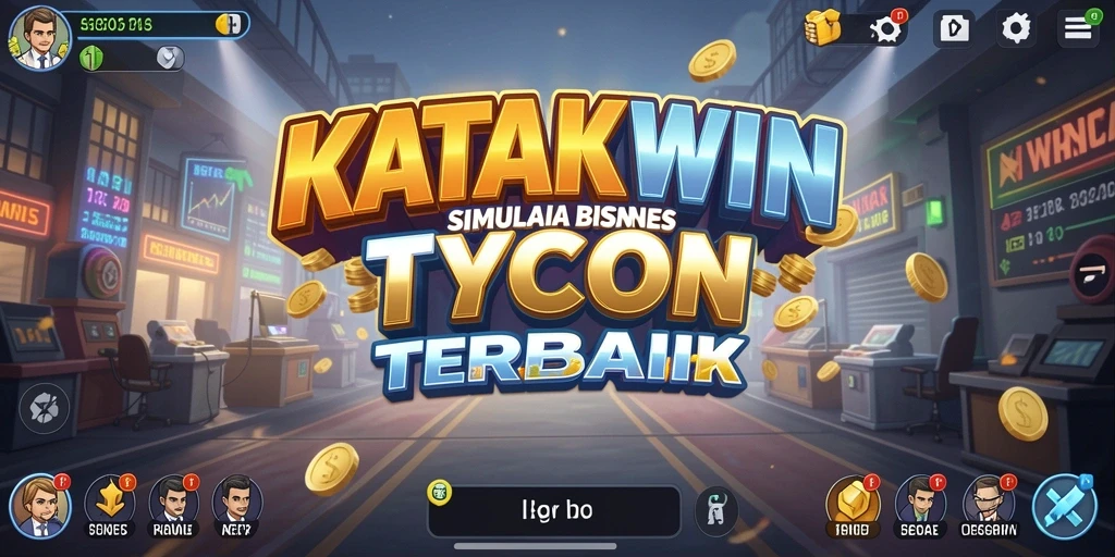 Screenshot gameplay KATAKWIN yang menunjukkan aksi bisnis seru.