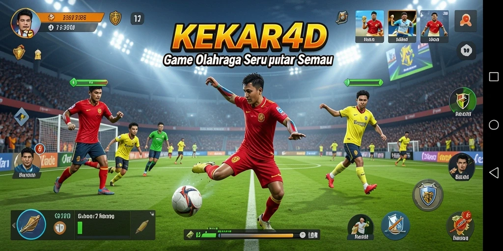 Tangkapan layar dari gameplay seru KEKAR4D yang menggambarkan aksi olahraga.