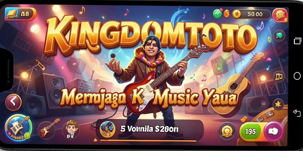 Tampilan menarik dari gameplay KINGDOMTOTO yang penuh musik.