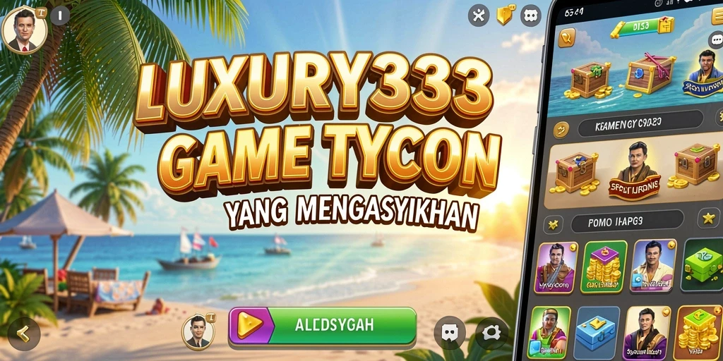 Tampilan gameplay menarik dari LUXURY333 dengan manajemen bisnis yang seru.