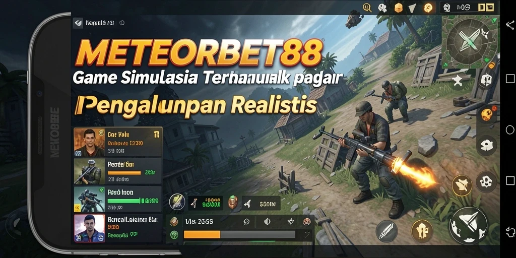 Tangkapan layar gameplay METEORBET88 yang menunjukkan aksi simulasi yang realistis.
