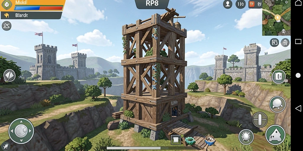 Tampilan gameplay RP8 yang mendebarkan dalam genre Tower Defense.