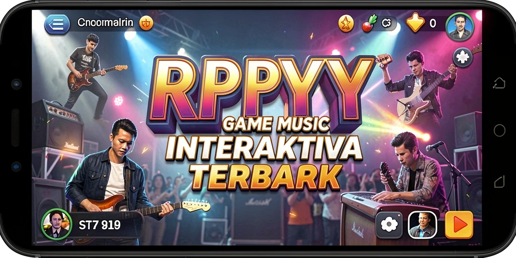 Tampilan gameplay RPYYY menampilkan aksi bermain musik yang seru dan interaktif.