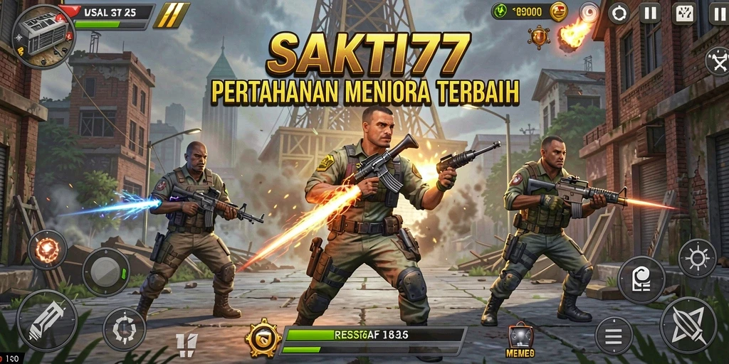 Tangkapan layar SAKTI77 menampilkan aksi mendebarkan dalam permainan Tower Defense.