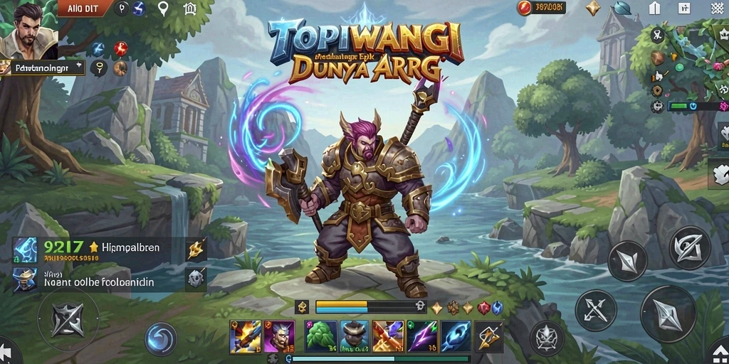 Tangkapan layar gameplay TOPIWANGI menampilkan aksi pertarungan yang intens.