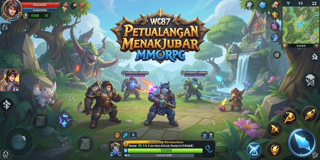 Tampilan gameplay epik dalam dunia MMORPG WG87 penuh petualangan.