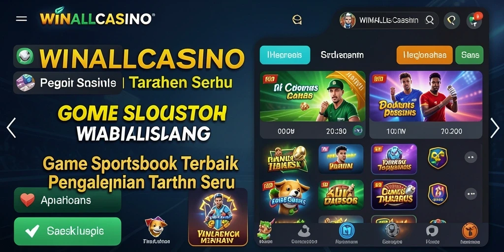 Tampilan gameplay mendebarkan dari aplikasi WINALLCASINO Sportsbook.